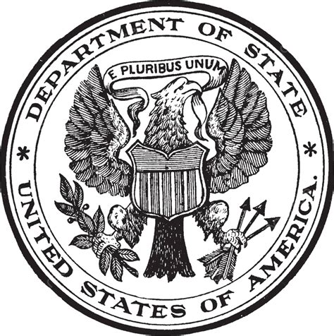 Vintage Seal Of The United States State Department Vector State Art Eagle Png And Vector With