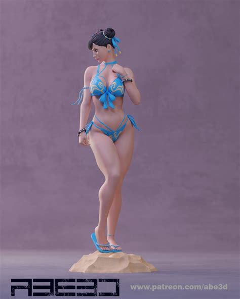 Chun Li Bikini Street Fighter Statue D Print Unpainted Unassembled