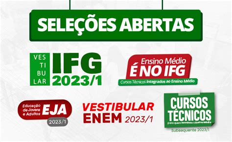 Instituto Federal de Goiás IFG oferta mais de 3500 vagas nos