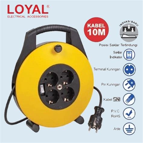 Jual Loyal Ly 120 Sk Kabel Roll Heavy Duty Stop Kontak Colokan Listrik