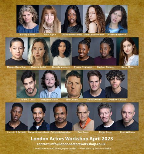 Performers April 2023 - London Actors Workshop