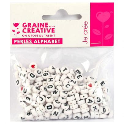 Perles Alphabet Blanches Chez Rentreediscount Loisirs Cr Atifs