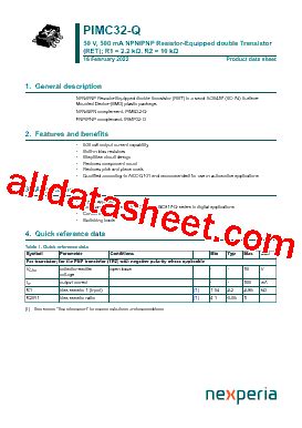 4H Marking PIMC32 Q Datasheet PDF Nexperia B V All Rights Reserved