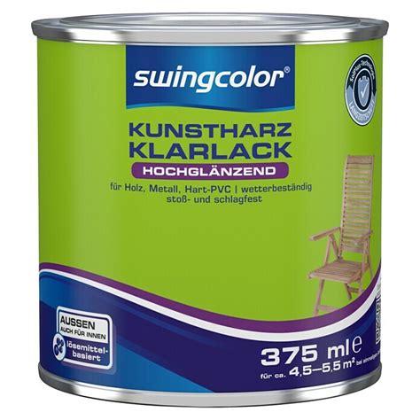 swingcolor Klarlack Kunstharz für Außen Farblos Hochglänzend 375 ml