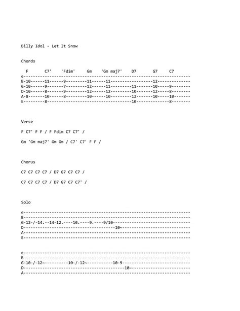 Let It Snow Chords Guitar