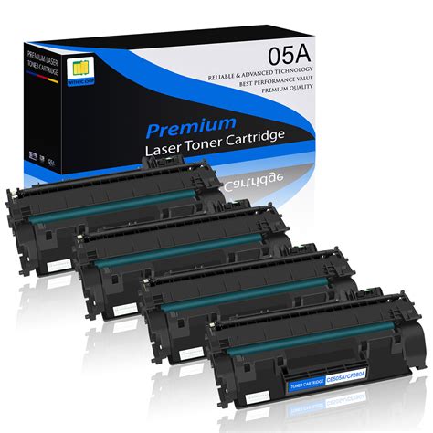 Used 4pk High Yield Ce505a 05a Toner Cartridge For Hp Laserjet P2055x P2035n P2050 Ubb Threads