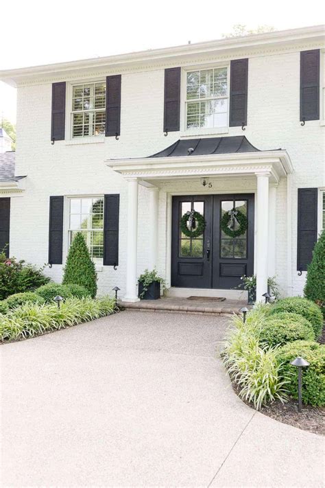 Black Brick House With White Trim Marcy Kaiser