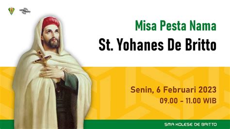 Misa Pesta Nama St Yohanes De Britto Pelantikan Presidium Dan