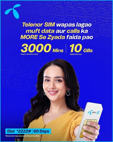 Telenor Sim Lagao Offer Code Free Minutes Free Sms Internet Data