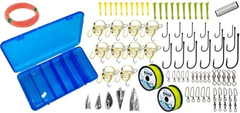 Kit De Pesca Rio Anzuelos Plomadas Lineas Accesorios Caja