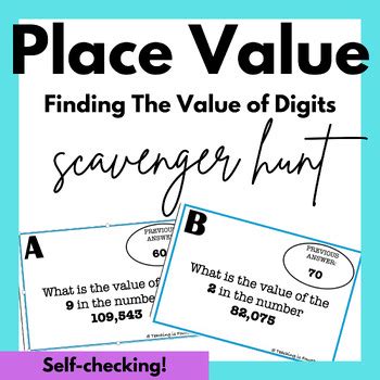 Place Value Scavenger Hunt By Teaching Is Fourth TPT