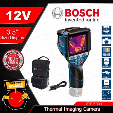 BOSCH Thermal Scanner Camera 12V Lithium Battery Power Source GTC600C 06010835K0 Professional ...