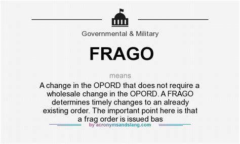 frago  change   opord    require  wholesale change