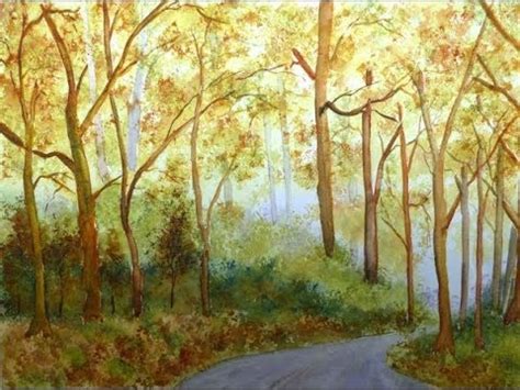 Aquarelle comment peindre facilement une forêt à l automne YouTube