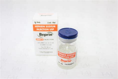 Heparin Sodium Injection Iu Taj Generics Pharmaceuticals Taj