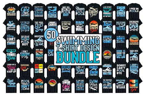 Swimmer Swimming T Shirt Design Bundle Graphic By Tee Expert · Creative