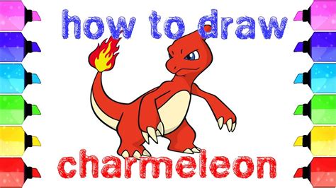 How To Draw Charmeleon Step By Step Draw Charmeleon Easy Drawing