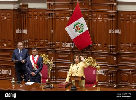 Lima Dec Dina Boluarte R Attends A Swearing In