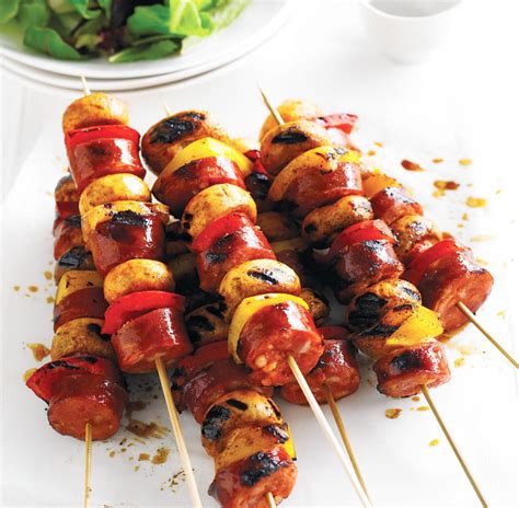 Mediterranean Mushroom And Chorizo Skewers Australian Mushrooms