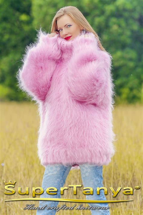 Fuzzy Pink Mohair Sweater By Supertanya Etsy