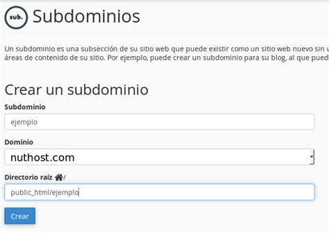 C Mo Crear Un Subdominio Nuthost Centro De Ayuda