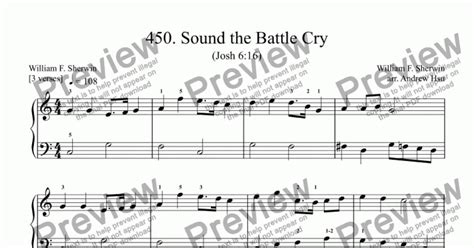 Sound The Battle Cry Really Easy Piano 450 Sheet Music PDF File