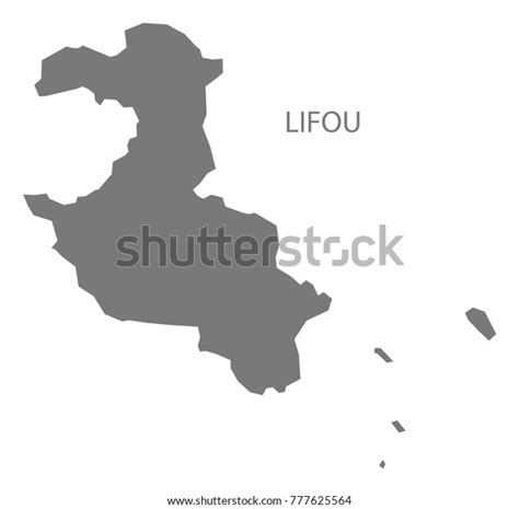 Lifou Map New Caledonia Grey Illustration Stock Vector (Royalty Free ...