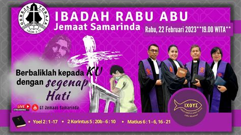 Ibadah Rabu Abu Gereja Toraja Jemaat Samarinda Rabu Februari