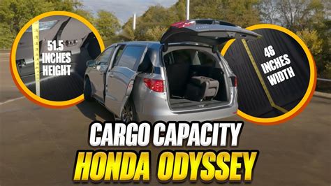 2018 2023 Honda Odyssey True Cargo Capacity Given In Inches YouTube