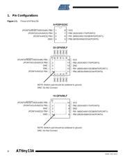 ATTINY13 8 Bit Microcontroller IC Pinout Diagram ADatasheet