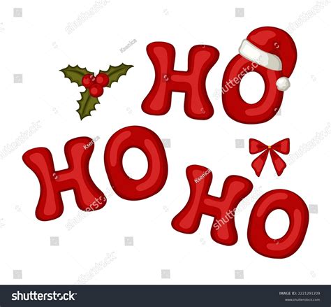 Ho Ho Ho Quote Traditional Christmas Stock Vector Royalty Free