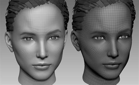 Head Base Mesh Female 3D Model 10 Ztl Obj Unknown Free3D