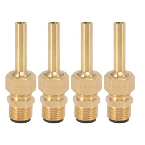 4 PCS Water Fountain Nozzles Pure Copper Large Hexagonal Direct Jet