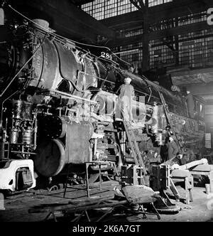 Old American Steam Locomotive Being Restored At The Bressingham Steam