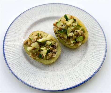 Zucchini And Mushroom Stuffed Potatoes Ekilu Recipe