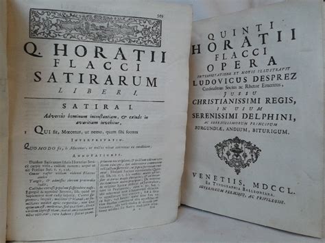 Q Horatii Flacci OPERA Interpretatione Et Notis Illustravit Ludovicus