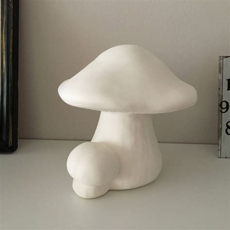 Set Of 2 Ceramic Garden Mushrooms Ready To Paint Ceramic Bisque