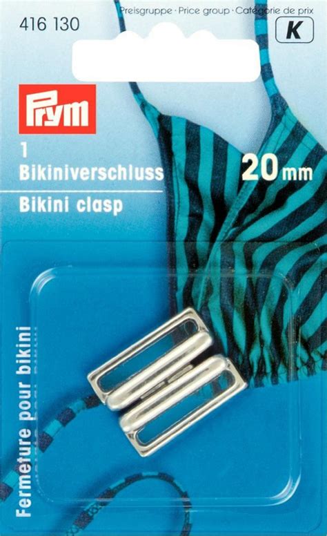 Prym Bikini und Gürtelverschluss MET mm silberfarbig