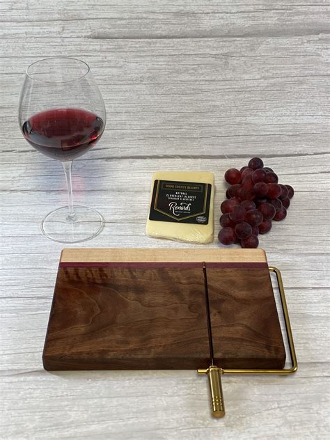 Handcrafted Wood Cheese Slicer Board, Wire Cheese Slicer, Charcuterie