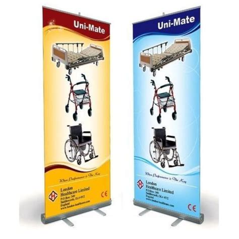 Silver Aluminium Aluminum Roll Up Banner Stand For Promotional Size