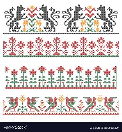 Embroidery Border Designs Vector | Embroidery Shops