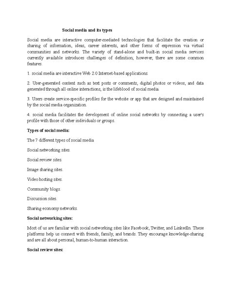 Social media an-WPS Office - Social media and its types Social media