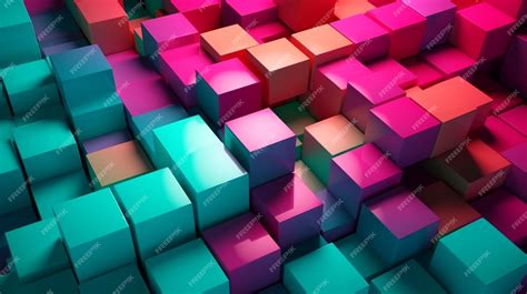 Premium Photo A Colorful Background With Cubes And The Word Cubes