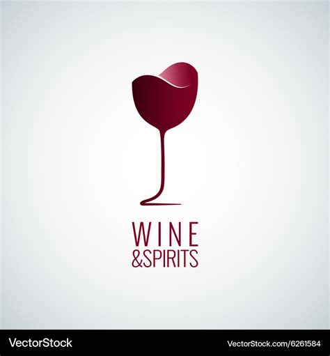 Wine Glass Logo Design Background Royalty Free Vector Image