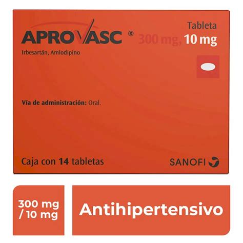 Sanofi Aventis Aprovasc 14 Tabletas 300 Mg 10 Mg Precio Rappi