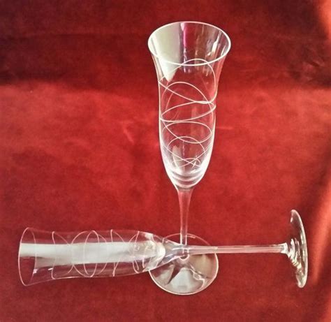 Nambe Motus Champagne Flutes Nambe Motus Flutes Karim Etsy Wedding