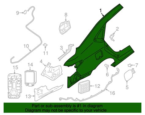 2016 2019 Nissan Sentra Quarter Panel G8101 3YUMA QuirkParts