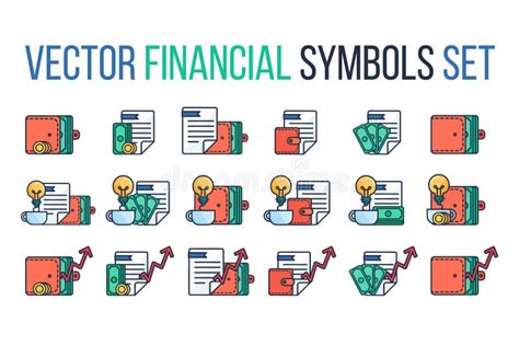 Financial Symbols Set Stock Illustration Illustration Of Cryptocurrency 112109249