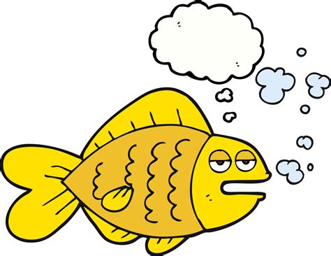 Thought Bubble Cartoon Funny Fish 39176018 Png