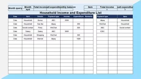 Income And Expense Excel Template